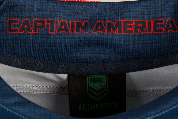Camiseta de North Queensland Cowboys Captain America Marvel 2017